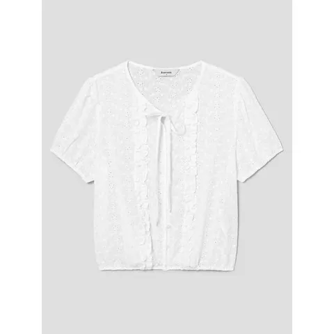 (165865AQ10) [에잇세컨즈] 레이스 포인트 블라우스  아이보리