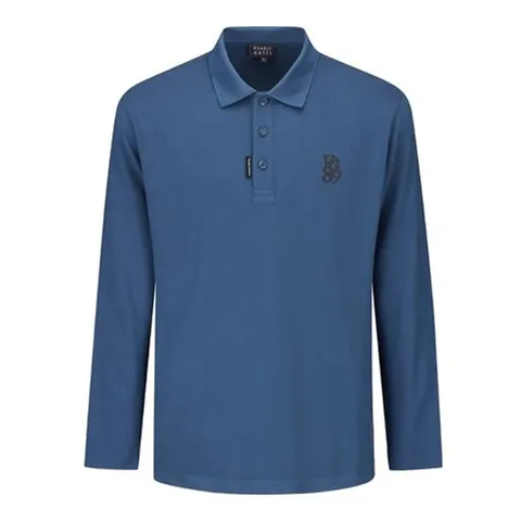 [ 현대백화점 ][파리게이츠]511E3TO201_DL-남성 모노그램 로고 카라 긴팔 티셔츠-(25년가을)