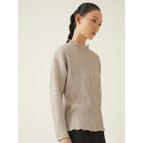 [플리츠미][플리츠미] 플리츠 자수 블라우스_HPBLF124L25