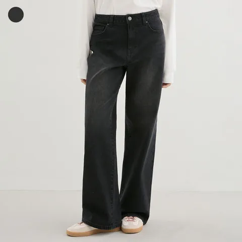 [ 롯데백화점 ][게스(진)]여성 흑청 와이드(YP3D9135)