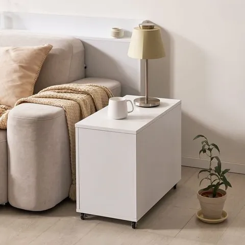 [착불배송] F41611 소파 풀업도어 보조협탁 600 1color 소파협탁 거실협탁 침대협탁 수납장 미니수납장 거실수납장 틈새수납장 1단수납장 보조수납장 수납함