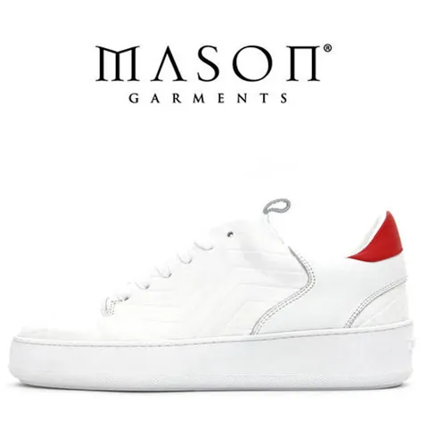 [ 롯데백화점 ][마션틴트(잡화)][메이슨가먼츠] 이태리 명품 남성 가죽 스니커즈 화이트 DIEGO 13A LOW SOFT