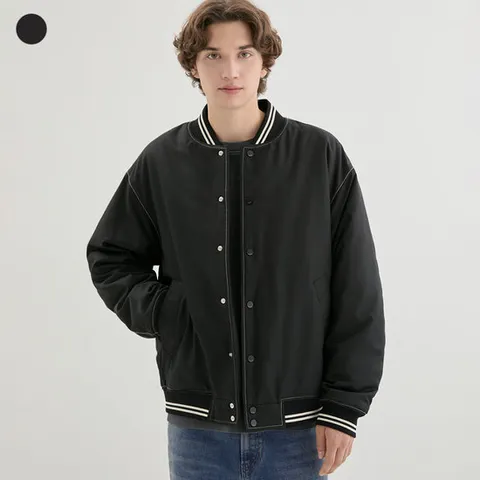 [ 롯데백화점 ][게스]남여공용 탑스티치 패딩 봄버 MP3W9880