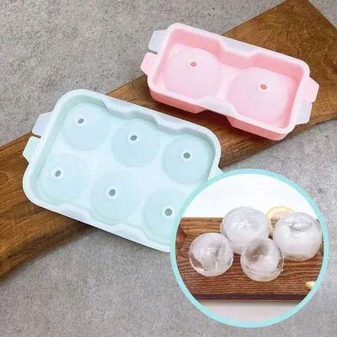 왕얼음 아이스볼6구(민트) 실리콘 왕얼음 아이스볼 얼음 실리콘 아이스트레이 얼음틀 동그란얼음 빅볼 하이