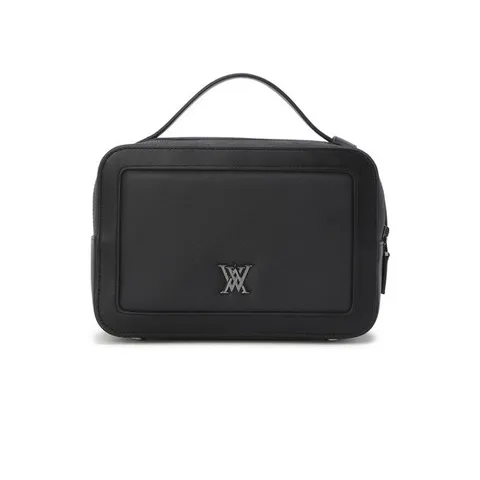 [어뉴골프] UNI SQUARE 3ZIP POUCH_BK