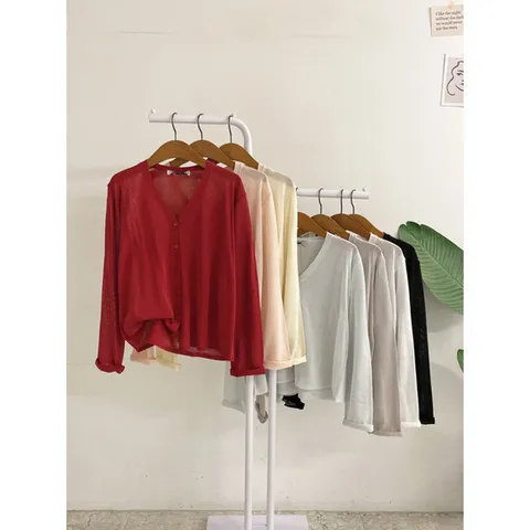 허니제이 / 코나레 심플 브이넥 긴팔 가디건(7color)