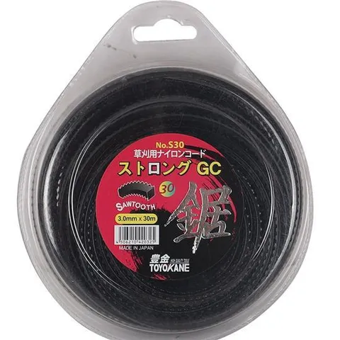 예초기 나일론날 -일산 토요카네 3.0 x 30M(블랙-톱날) 나일론끈