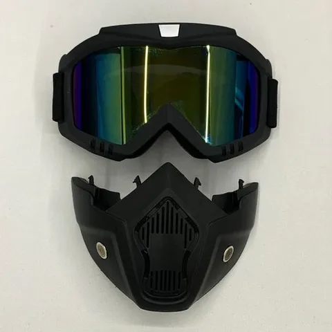 미러골드 방풍 바이크고글 분리형 마스크 고글 바이크고글 방풍고글 라이딩고글 스키고글 라이더고글