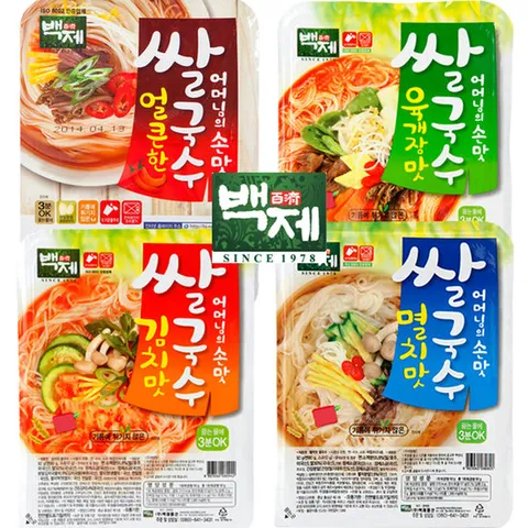 백제 쌀국수 멸치맛/김치맛/육개장맛/얼큰한맛 24개/즉석쌀국수/컵라면