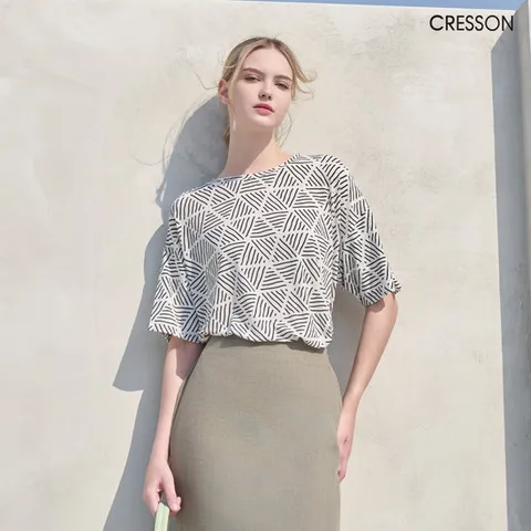 크레송 25SS 클레오라 티블라우스 C252B001A_06 (크림베이지)