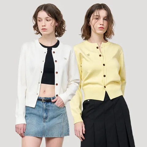 WOMAN 에센셜 크루넥 가디건 [3COL] / WBD3L04501