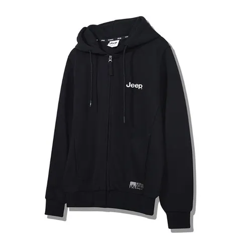 지프 남녀공용 클래식 후드 집업 자켓 JO3TZU002BK