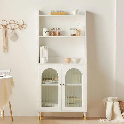 제니 주방 수납장 상하부장 부엌 키큰 홈카페 3단 화이트 (착불)