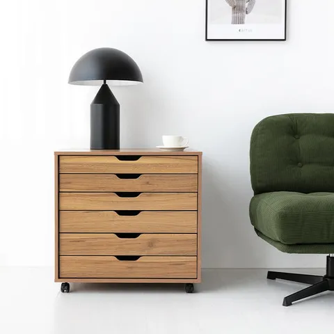 이동식 서랍장 바퀴달린 원목서랍장 옷 수납 정리