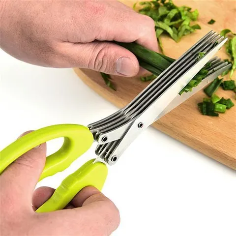 채칼가위 쪽파가위 멀티쿡 스텐 채칼가위 5중날 파채 김가루 주방가위