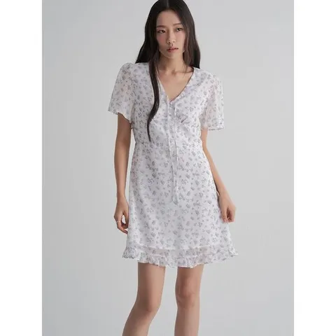 (325871LY20) [에잇세컨즈] 플로럴 프린트 미니 원피스  아이보리