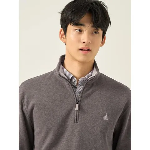 [빈폴멘] 클래식 니크라이트 하프집업 티셔츠  브라운 (BC5941C21D)