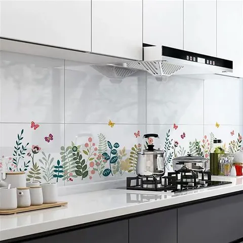 포인트시트지 주방벽지스티커 깔끔주방 오염방지 투명 시트지 2p세트 씽크대시트지