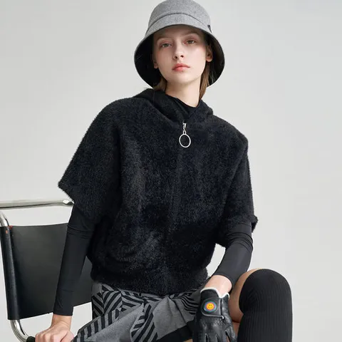 [르니앤맥코이골프] 여성 베어스 후드 베스트 점퍼 FM11JP170L