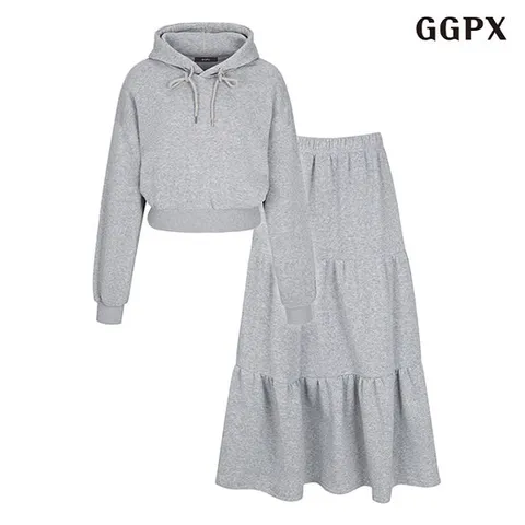 [ 롯데백화점 ]GGPX 기모티셔츠 스커트 셋업 (GOCOW039D)