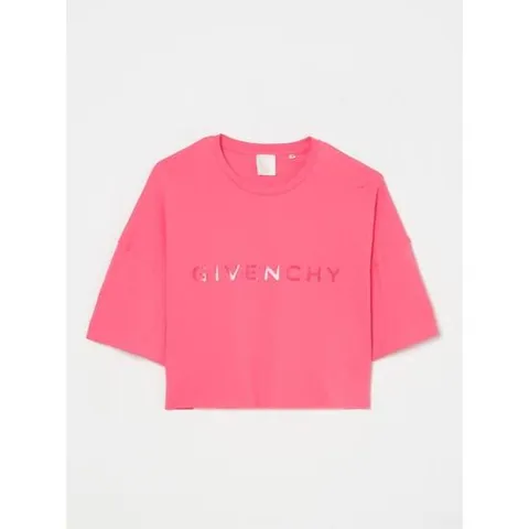 키즈 지방시 티셔츠 H30798 488 Raspberry