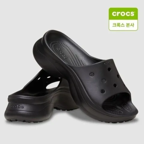 [ AK백화점 ][크록스] 베이 슬라이드 우먼 블랙 211108-001
