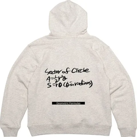 그래픽티셔츠 기모후드집업 뒷면 수학 원주율 원넓이 공식 옷프린팅