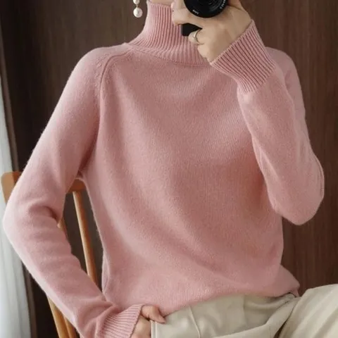 로미홀리 여성 터틀넥 반목폴라 니트티 겨울 목폴라니트티 스웨