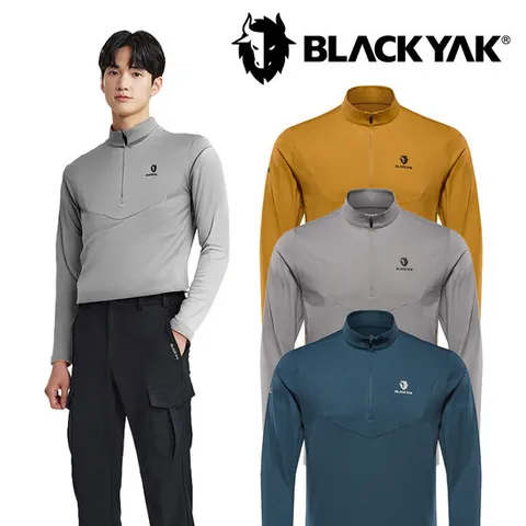 [ 롯데백화점 ][블랙야크 (행사)]남성 간절기 기능성 반집업 티셔츠 M레브집업티 1BYTSF3013