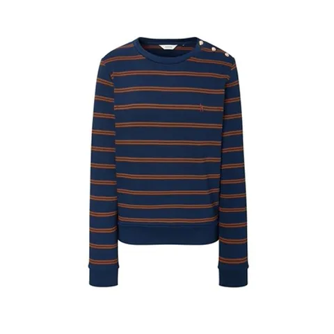 [ 현대백화점 ]헤지스레이디스 (HSTS5DC82) 스트라이프 면 긴팔티셔츠