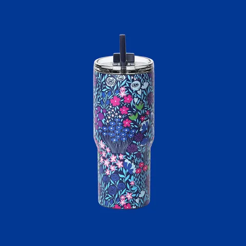 [무케] 프렌치불_스월 텀블러_600ml (플라워 번치) 스테인리스 대용량 BPA FREE 보냉 보온