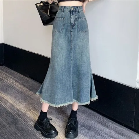 dm-sk03 와이투케이 데님 빈티지 데일리 수술 스커트 의류