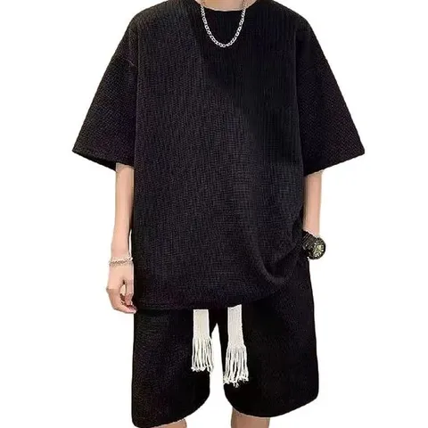 캐주얼 츄리닝 남성 오버핏 여름 트레이닝복 세트 반팔트레이닝세트