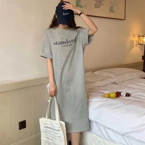반팔 원피스 휴가 여자 룩 면 데일리 의류 코디 여름 바캉스 롱