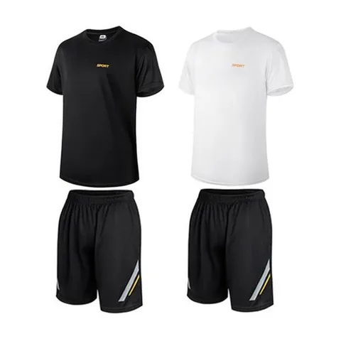 여름트레이닝세트 남성 여름 트레이닝 세트 반팔 반바지 빠른 땀흡수