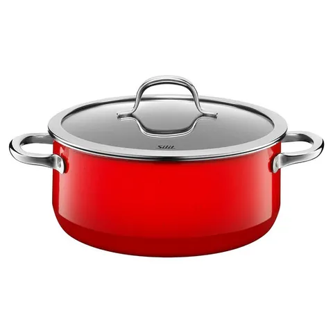 실리트 실라간 패션 인덕션용냄비 낮은냄비 레드 24cm
