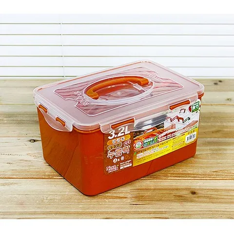 황토누름락4호 중 3.2L 김치냉장고용기 플라스틱용기 반찬통 플라스틱통 김치함 김치케이스 김치보관통 김