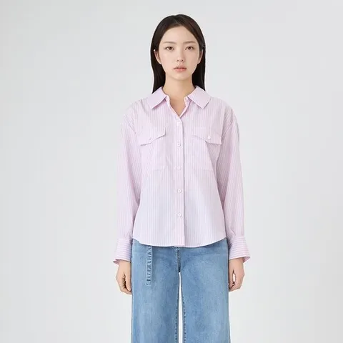 [TAG 189000원][라인어디션] 오픈카라 셔츠 블라우스 NWBLPC0200