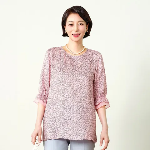 [마담엘레강스][마담엘레강스] 퓨리티 인견 블라우스 핑크 K252B