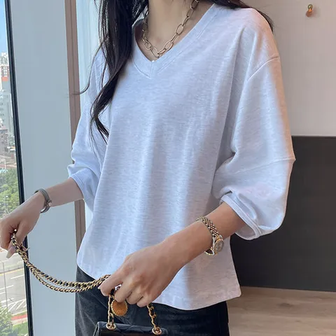 [모니카룸] (55~77)(빅사이즈)팁 벌룬 맨투맨