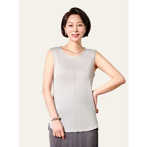 [마담엘레강스][마담엘레강스] 샤인 인견 민소매 블라우스 K252B