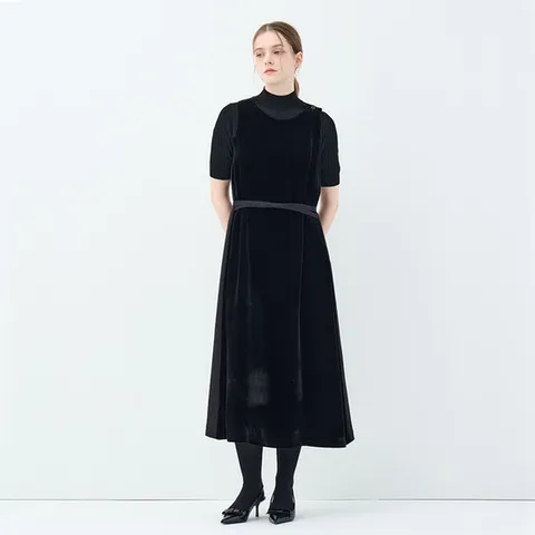 [ 롯데백화점 ][유닛]브리앙뜨 벨벳 민소매 롱 원피스 UFKWOP371N