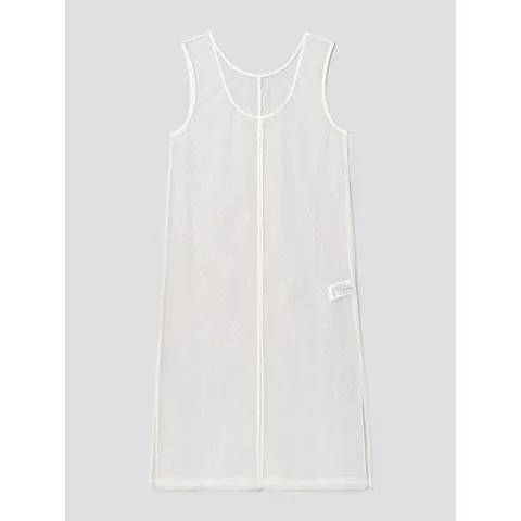 (165871CQ20) [에잇세컨즈] 시폰 도트 롱 원피스  아이보리