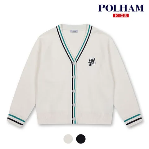 [폴햄키즈][폴햄키즈] 시그니처 여아 오버핏 브이넥 가디건_PKD4