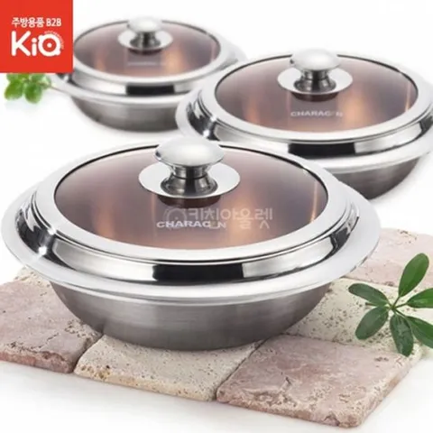 인덕션 뚝배기 통3중 클레디움 가마솥 스텐 돌솥밥 영양밥 찌개 솥 IH 1인밥솥 유리뚜껑 냄비 뚝배기 스텐