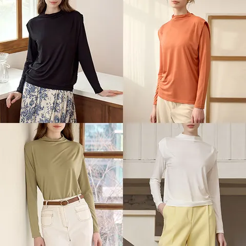 소프트모달티블라우스4종세트