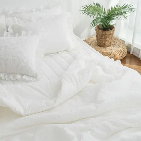 크림 뱀부 여름 배개 이불 세트 Q 시어서커 시원한 이불베개세트 여름침구세트 여름이불베개 인견이불베개 기숙사침구세트 자취생침구세트 시원한이불베개