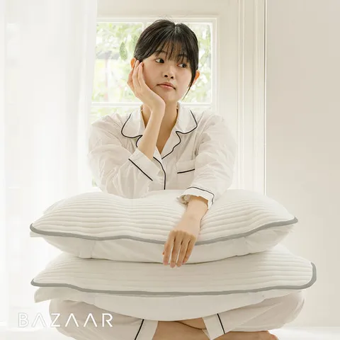 바자르 스테디 먼지없는 뱀부 밴딩 베개커버(40X60)2장