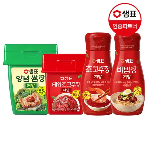 샘표 저당 양념쌈장 500g 1개+저당 고추장/비빔장 1개 골라담기