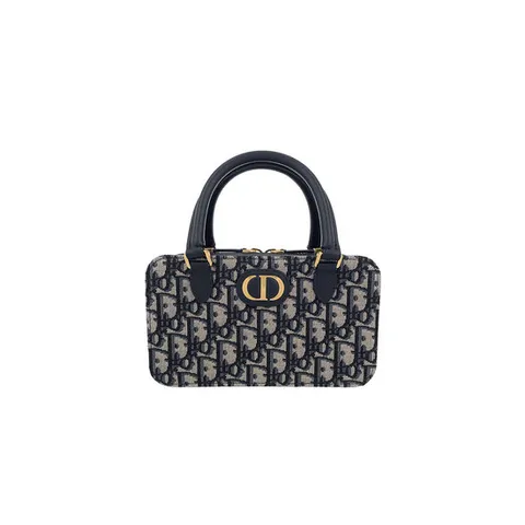 [엘러브] 새상품 디올 30몽테뉴 미니 닥터백 블루/멀티컬러 금장 5ET1419